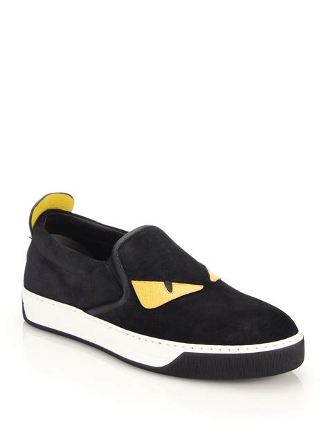 fendi slip on logo sneakers|Fendi monster slip on sneakers.